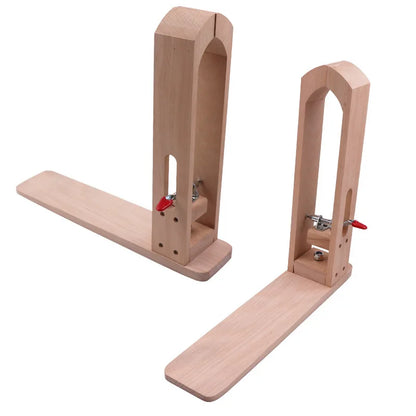 Leathercraft Wooden Sewing Clips with Extended Base Plate – Handmade Leather Tool Clamps for DIY Projects