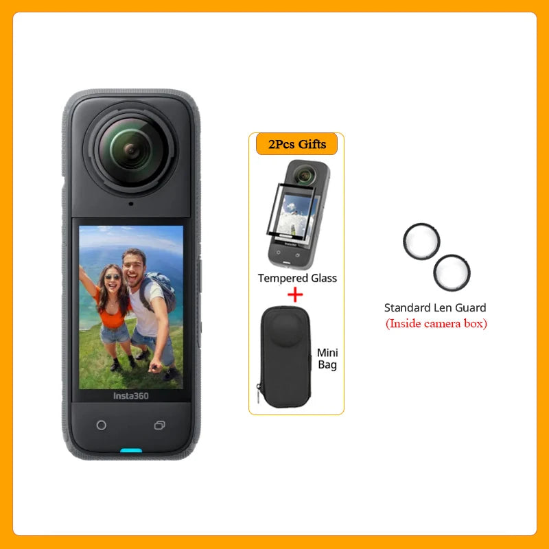 Insta360 X4 8K Waterproof 360 Action Camera – 2290mAh Battery, 2.5'' Touchscreen, 4K Wide-Angle Video