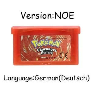 GBA Pokémon 32-Bit Game Cartridges – Emerald, FireRed, LeafGreen, Ruby & Sapphire, Multi-Language