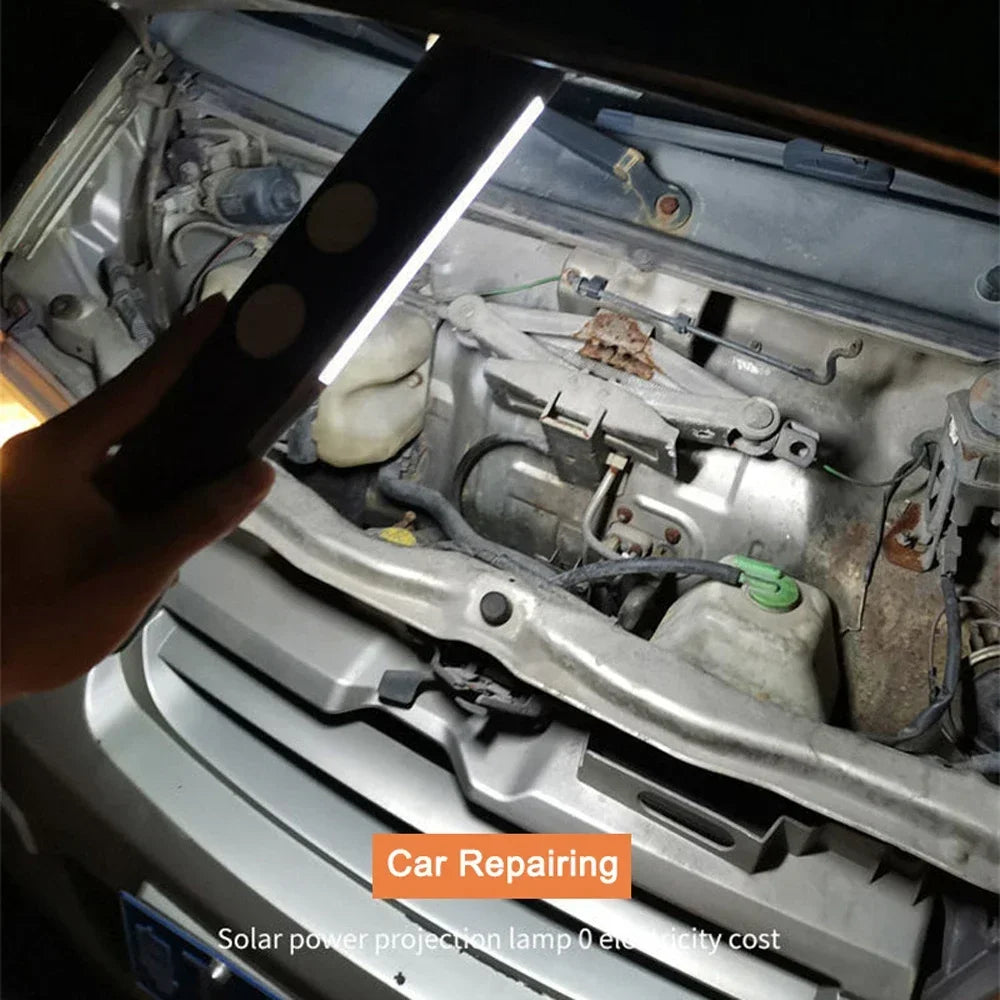 Powerful LED Work Light - Portable USB Rechargeable Camping Lantern with Magnet Hook, Waterproof for Repair & Outdoor Use