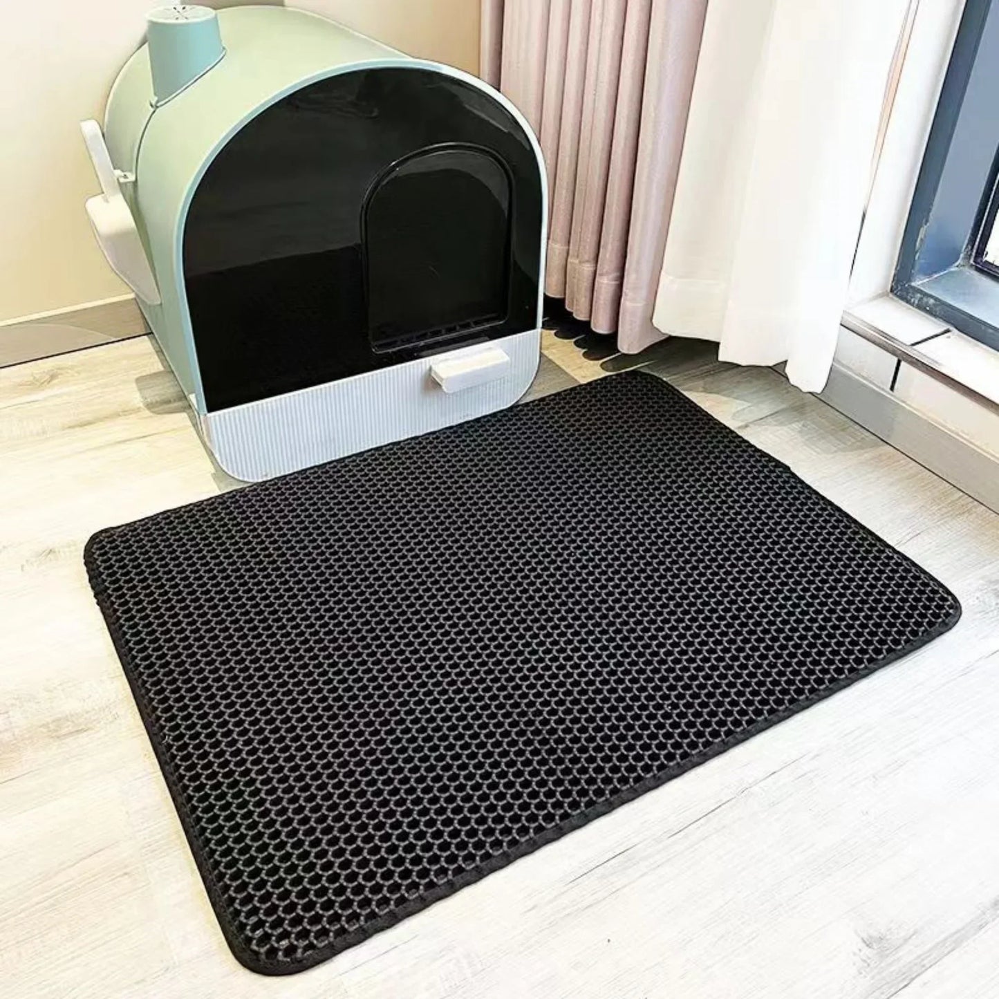 Extra Large Cat Litter Mat – Heavy Duty Waterproof Non-Slip 2-Layer Floor Protector for Pets