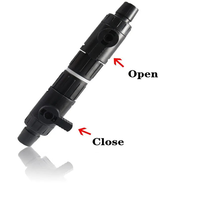 12mm/16mm Double Tap Quick Release Aquarium Valve — No-Leak Water Flow Control & Filter Connector