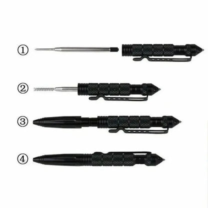 ZK20 Tactical Self-Defense Pen – Aluminum Anti-Slip Steel Glass Crusher, 1/4/8pcs Kit