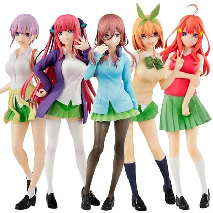 18cm Quintessential Quintuplets Anime Figure – Nakano Ichika Nino Itsuki PVC School Uniform Doll Toy