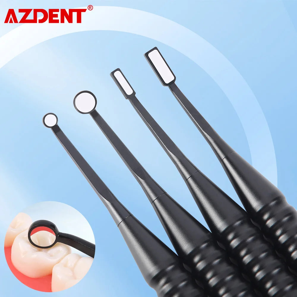 AZDENT Dental Micro Mouth Mirror – 2mm/3mm/5mm Anti-Fog Odontoscope with Detachable Handle for Oral Check