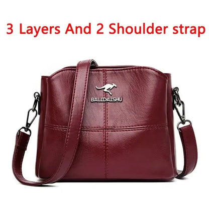 Luxury Women’s Leather Handbag – Large Capacity Shoulder & Crossbody Designer Bag