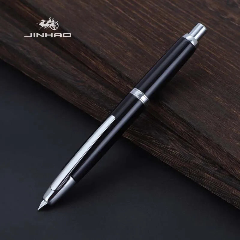 JINHAO Metal Fountain Pen – 10 Brand New Retractable Fine Nibs with Ink Converter