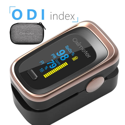 Portable Medical Finger Pulse Oximeter – OLED Display, SPO2, PR, Sleep Monitor, 8-Hour Battery Life