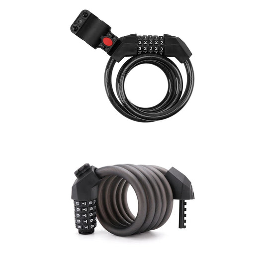 Universal Bicycle Lock - Mountain Bike 5 Digit Password Lock - Portable Anti-theft Security Steel Chain Motorcycle Lock