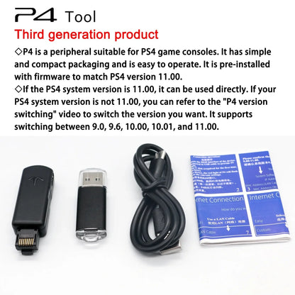 1-10pcs One-Key JB Tool Mod Set – USB Dongle with Ethernet Type-C Cable for PS4/Pro/Slim FW 9.0-11.0