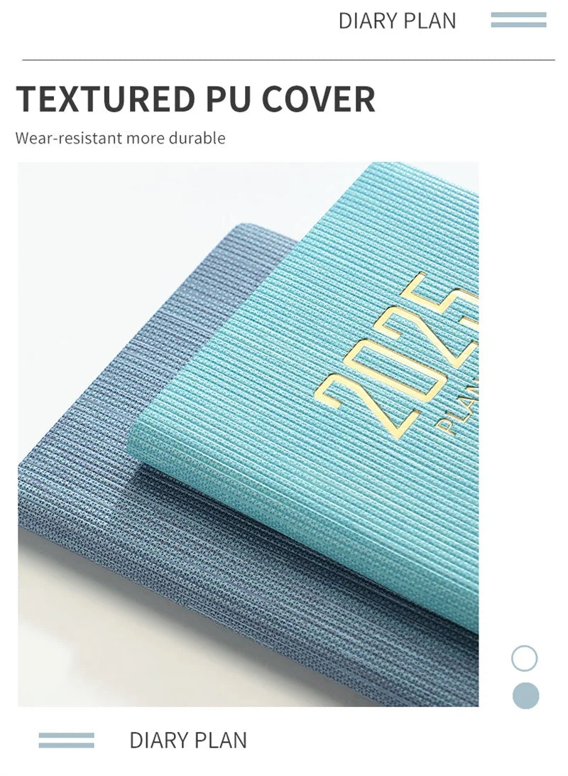 2025 A7 Pocket Planner – 365 Day PU Cover Notebook, Daily & Weekly Calendar, Office & School Agenda