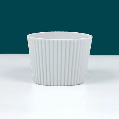 Silicone Coffee Cup Cover & Sleeve — Anti-Scalding, Anti-Slip Universal Tapered Thread Mug Protector for Ceramic & Glass Cups