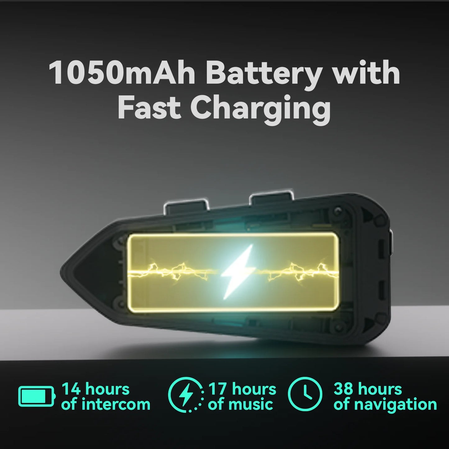 ASMAX Z1 Motorcycle Bluetooth Intercom — IP67 Waterproof Helmet Headset with 2 Chips, 8-Core, HiFi Speakers, ENC & 42-Min Fast Charging