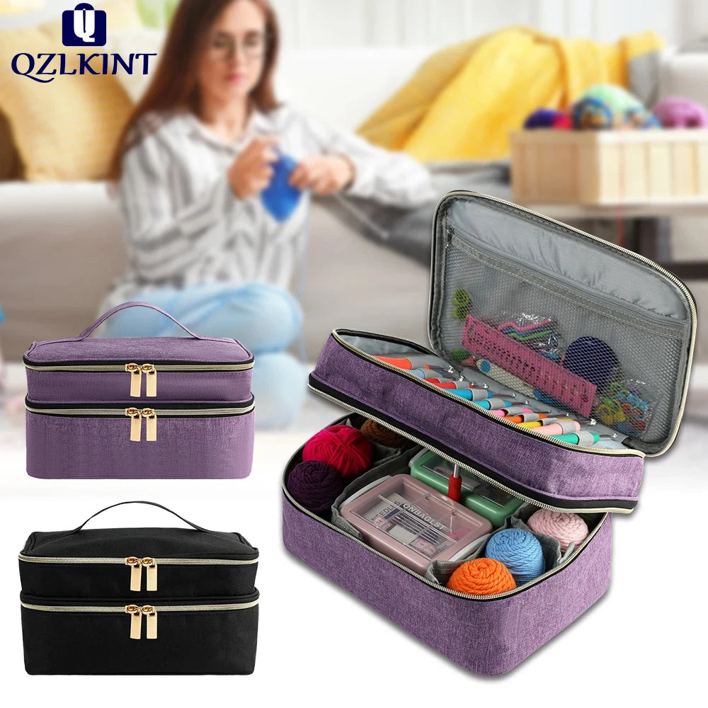 Double-Layer Sewing Supplies Storage Bag – Large Needlework & Craft Tools Organizer