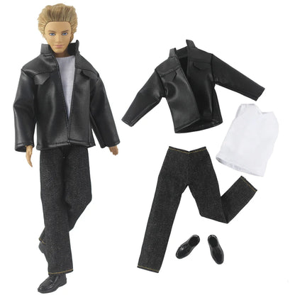 1 Set 12" Ken Doll Clothes — Leather Outfit with Multiple Styles to Choose From