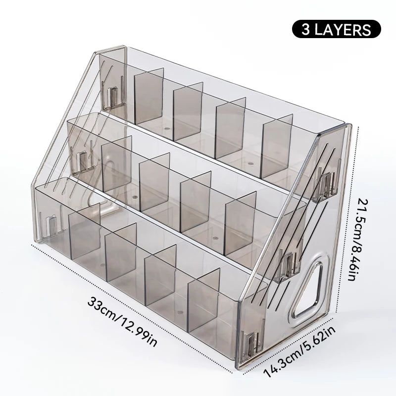Acrylic Nail Polish Display Organizer – 3/4/5/6/7 Layer Clear Cosmetic & Jewelry Rack Holder