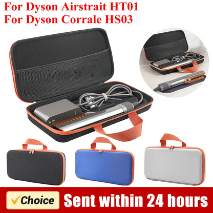 Hard Carrying Case with Mesh Bag – Anti-Scratch Storage for Dyson Airstrait HT01 & Dyson Corrale HS03 Hair Straighteners