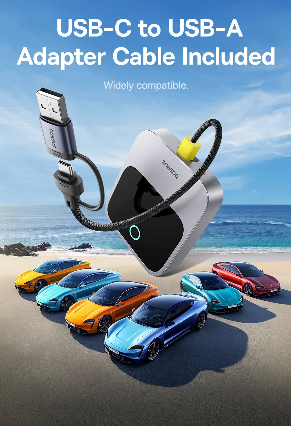 Baseus Wireless CarPlay Adapter - Wired to Wireless Auto Connect, Plug ...
