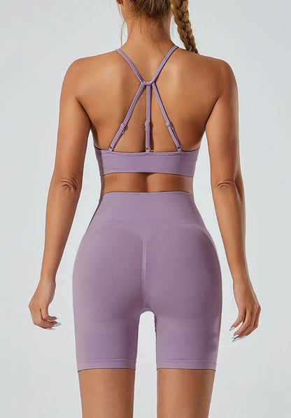 Women’s Shockproof Fitness Sports Bra – Push-Up Crop Top for Gym, Yoga & Workout