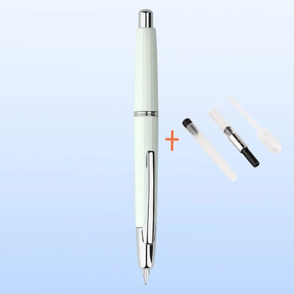 MAJOHN A2 Press Fountain Pen - Retractable EF Nib 0.4mm Resin Ink Pen with Converter, Lighter than A1, Perfect for Writing and Christmas Gift