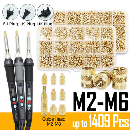 Brass Hot Melt Insert Knurled Nut – Copper Thermal Conduction Nut for 3D Printer Plastic Heat Insertion Tool