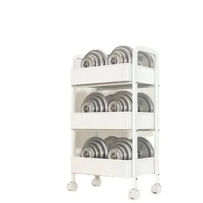 Multi-Layer Trolley Storage Rack - Mobile Organizer for Kitchen, Bedroom, and Bathroom, Ideal for Snacks and Baby Items