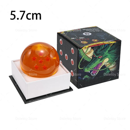 Dragon Ball Z 1:1 7-Star Crystal Balls Set — Orange & Blue Shenron Dragon PVC Figures, Complete Collectible Set