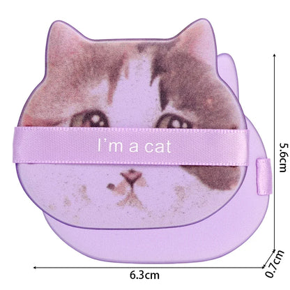 1-4PCS Cat Air Cushion Powder Puffs – Double-Sided Wet & Dry Foundation and Concealer Makeup Sponges