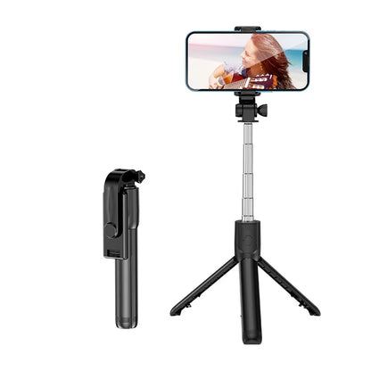 Bluetooth Wireless Selfie Stick and Mini Tripod | Extendable 67CM Monopod with Remote Shutter | Compatible with Android & iOS | 2024 Latest Hot Phone Holder
