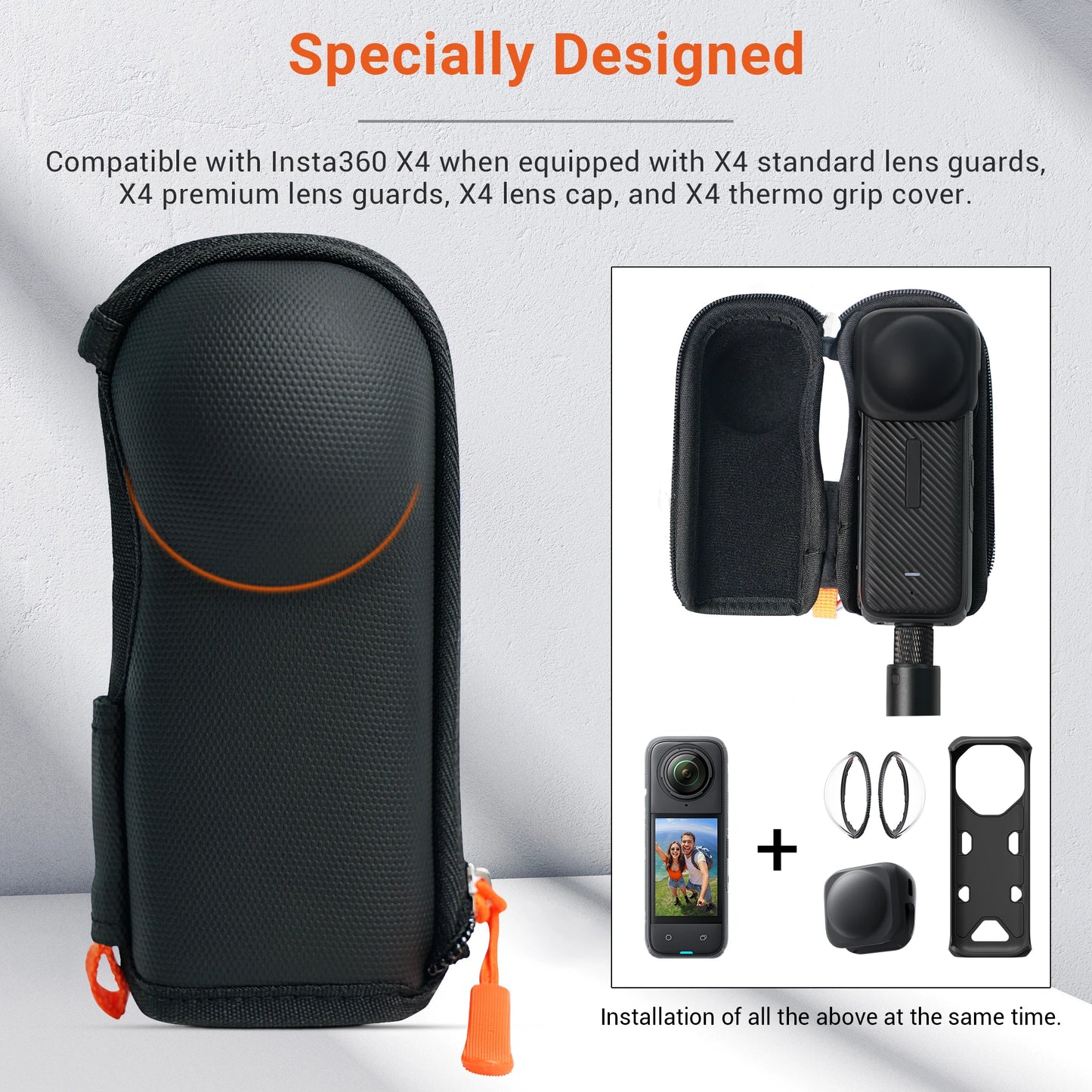 Insta360 X4 Premium Glass Lens Guard Protector for ONE X4 – Accessories for Insta360 ONE X4