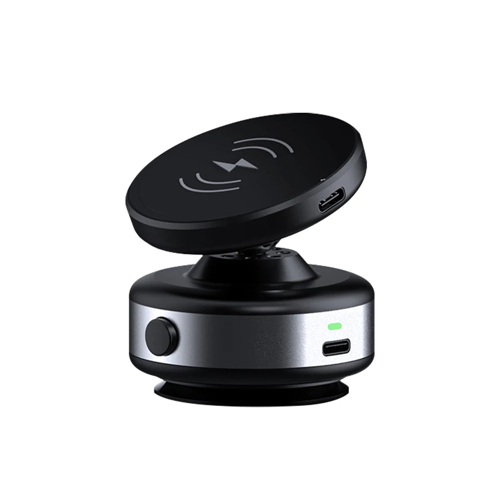 Car Phone Holder Magnetic Mount – 360° Rotating Strong Magnet Vacuum Adsorption for iPhone 12-16 Pro Max
