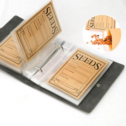 Garden Seed Storage Organizer Binder – 50 Self-Sealing Seed Envelopes for Easy Seed Packet Organization