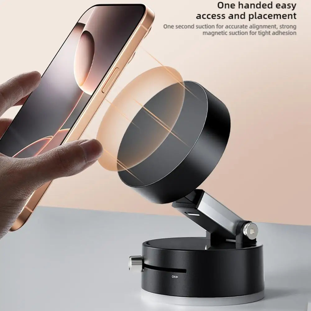 Double-Sided Magnetic Suction Phone Holder – Foldable & Multi-Functional Vacuum Mount