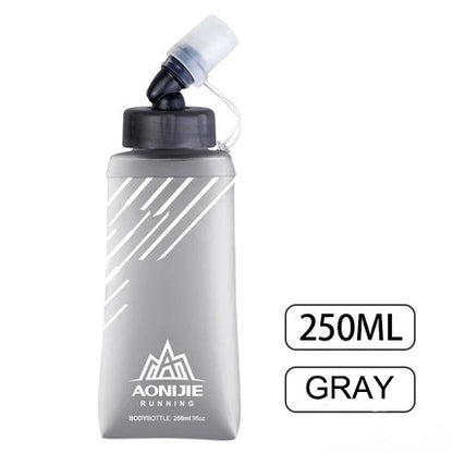AONIJIE Soft Flask Water Bottle — 250ml/500ml Folding, Collapsible, TPU BPA-Free for Running Hydration Packs, Waist Bags & Vests (SD09/SD10)