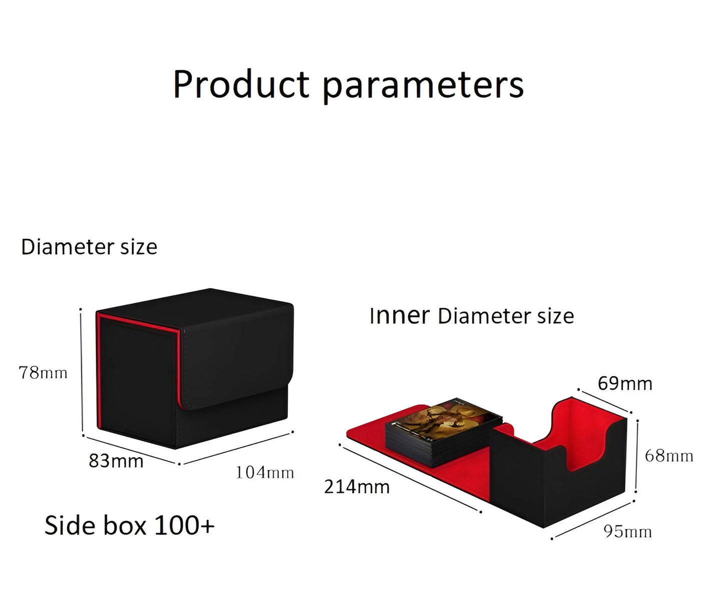 Pokémon Pikachu Yokai Card Collection Box: Flip Side Insert - Magic Game Peripheral Storage for Cards & Small Objects