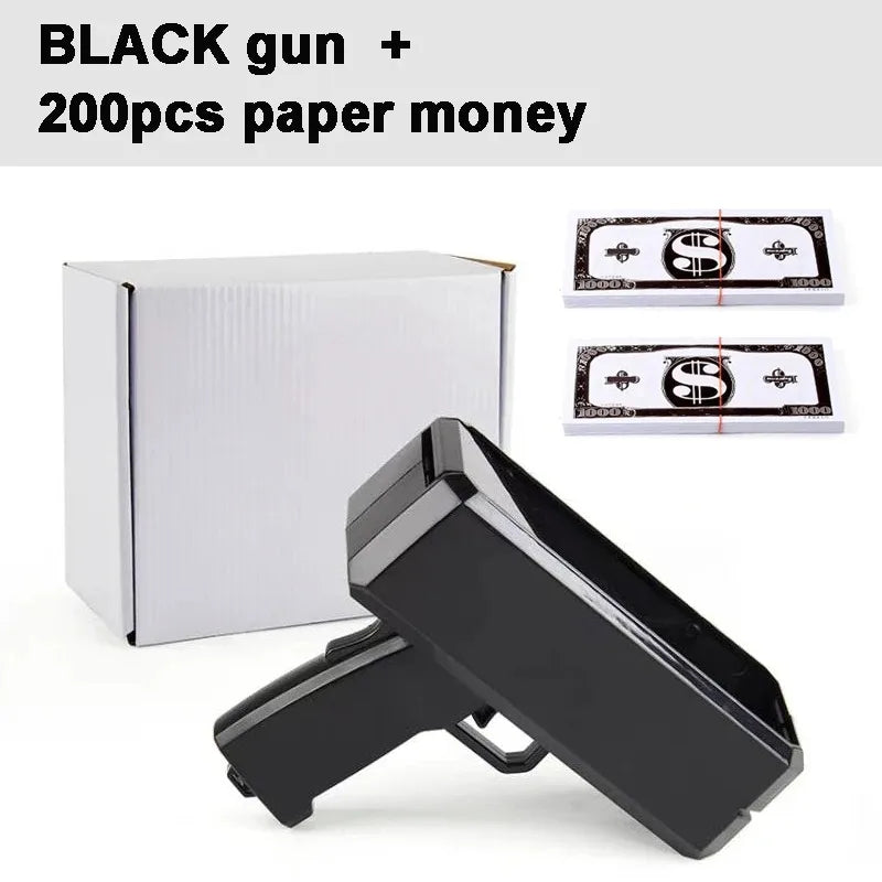 Money Shooting Gun Toy – Funny Party Game Pistol, Paper Banknote Shooter for Kids, Weddings, Birthdays & Party Fun