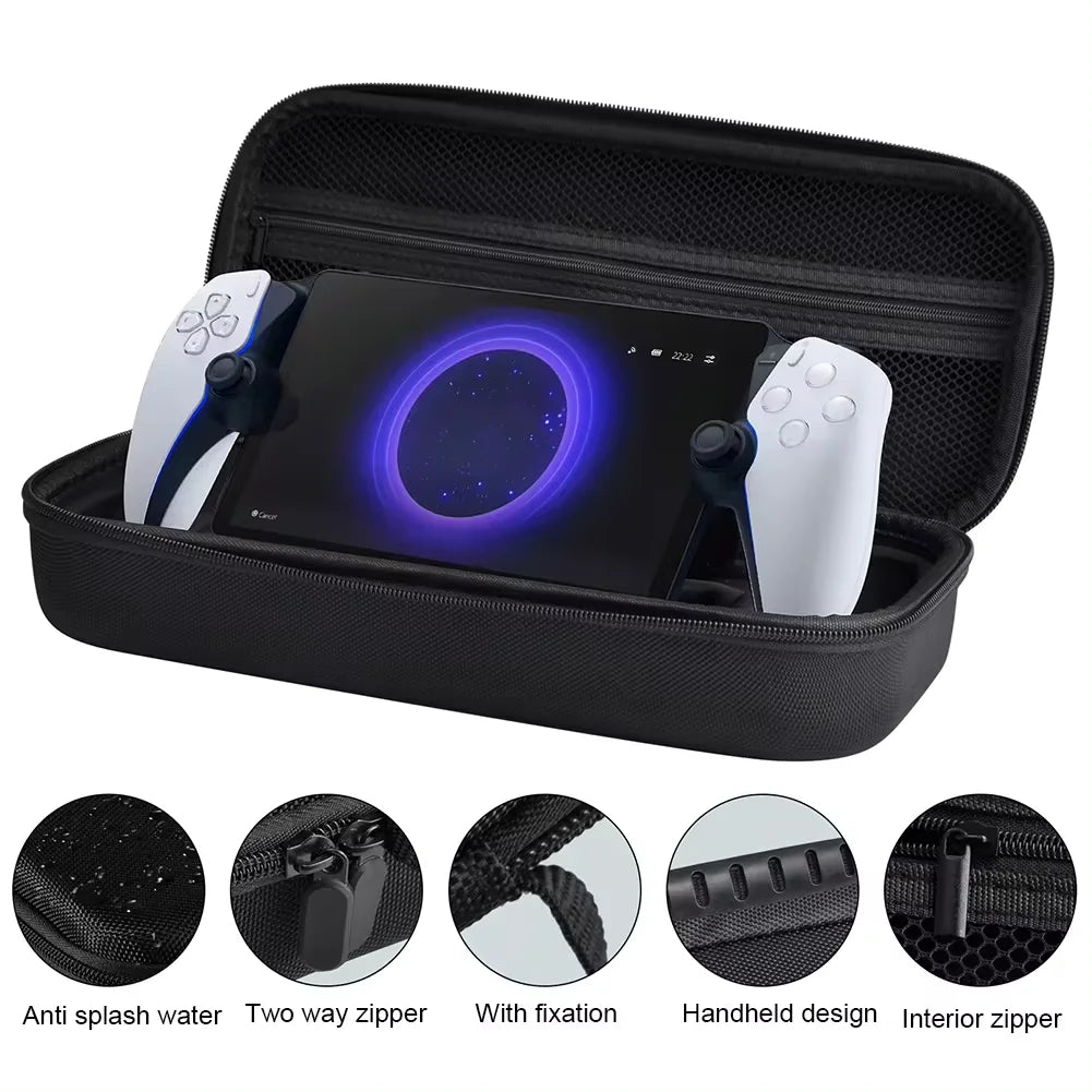 EVA Portable Shockproof Case for PS5 Portal — Protective Anti-Drop Storage Bag for Sony PlayStation Handheld Game Console