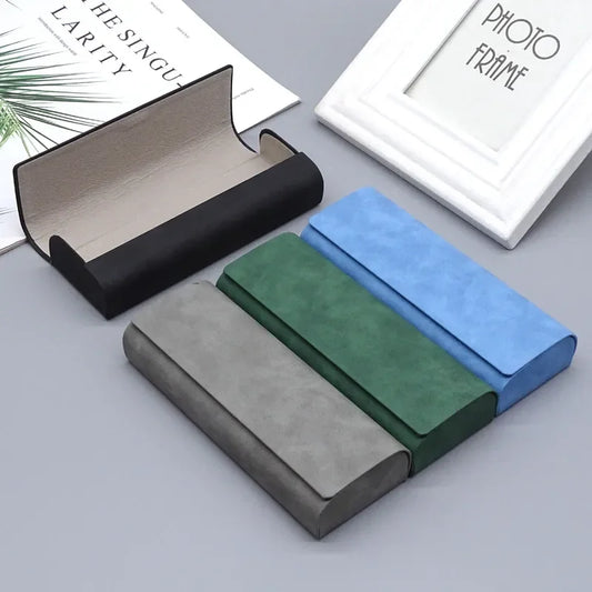 Simple Leather Eyewear Case: Optical Retro Myopia Glasses Sunglasses Storage Box - Fashion for Men and Women