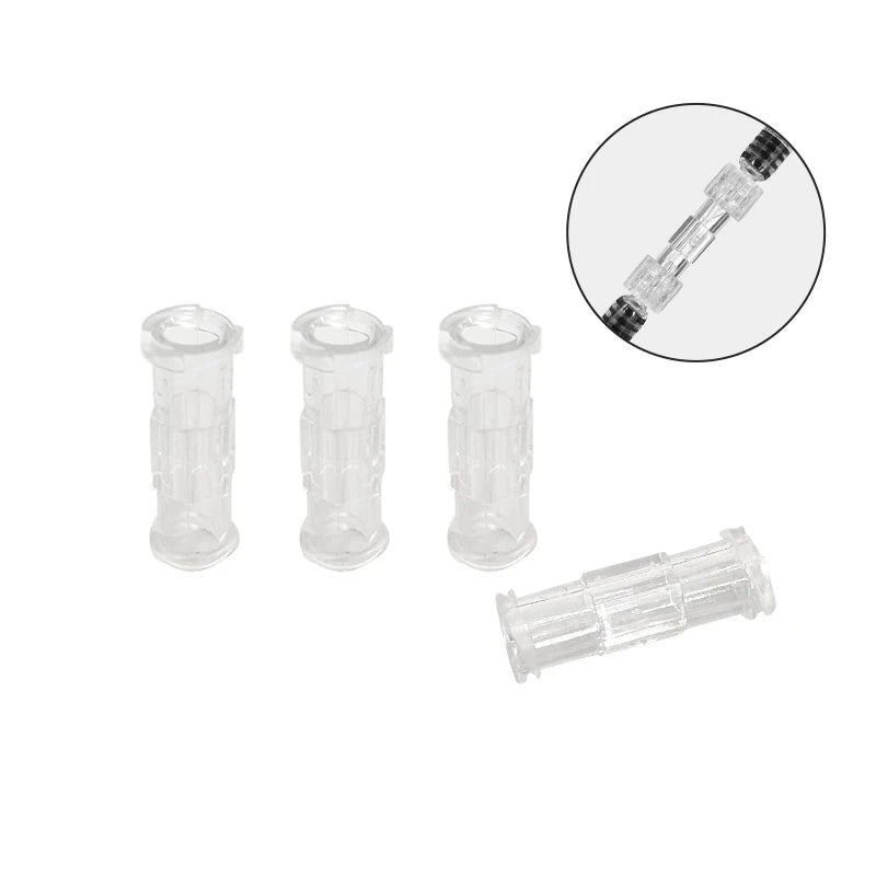 Double Helix Luer Syringe Connector – Sterile Transparent PP Pneumatic Parts, Leak-Proof Drug Guide Device (10/20/50/100pcs)