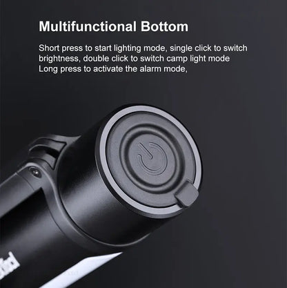 Nextool Outdoor 6 in 1 Zoom Flashlight - Multifunction Portable LED Light, Sound, Alarm, 1000lm, Waterproof, 2600mAh