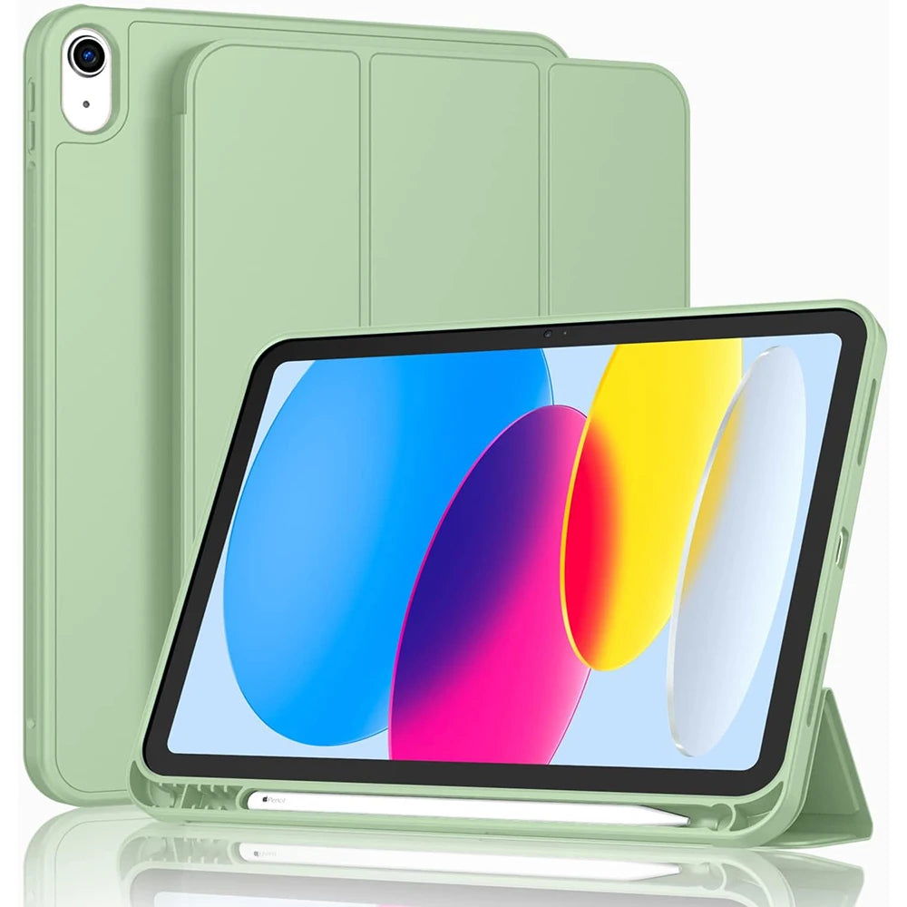 Magnetic Tablet Case with Pencil Holder for iPad 10th Gen, Air 5/6, Pro 11 – Fits 9.7" to 10.5" Models