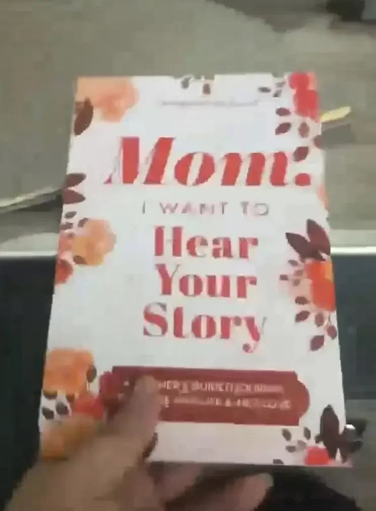 " Mom, I Want to Hear Your Story " Leather Memory Book – A Father’s Guided Journal for Sharing Life Stories