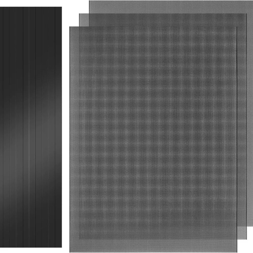 1M DIY PC Case Dust Mesh Filter - Black PVC Dustproof Mesh Filter Cover for Computer Cooler Fan, Fan Cooler Baffle