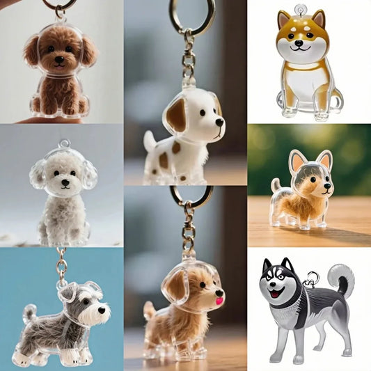 Dog Hair Storage Pendant Keychain – Cute Bag and Car Accessory, Jewelry Souvenir Gift for Dog Lovers