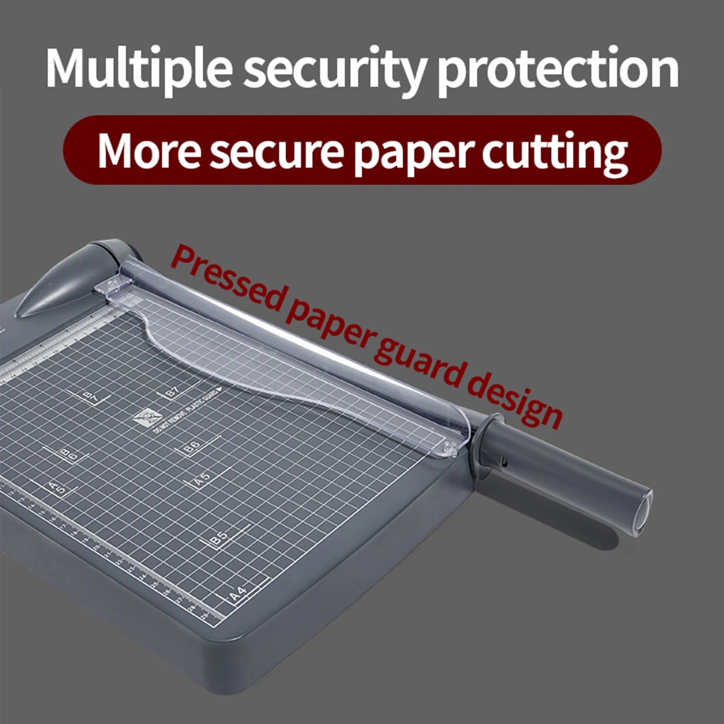 A4 Paper Trimmer Guillotine Cutter: Desktop Cutting Machine with Security Cutter Head - Ideal for Crafts, Photos, and Cards
