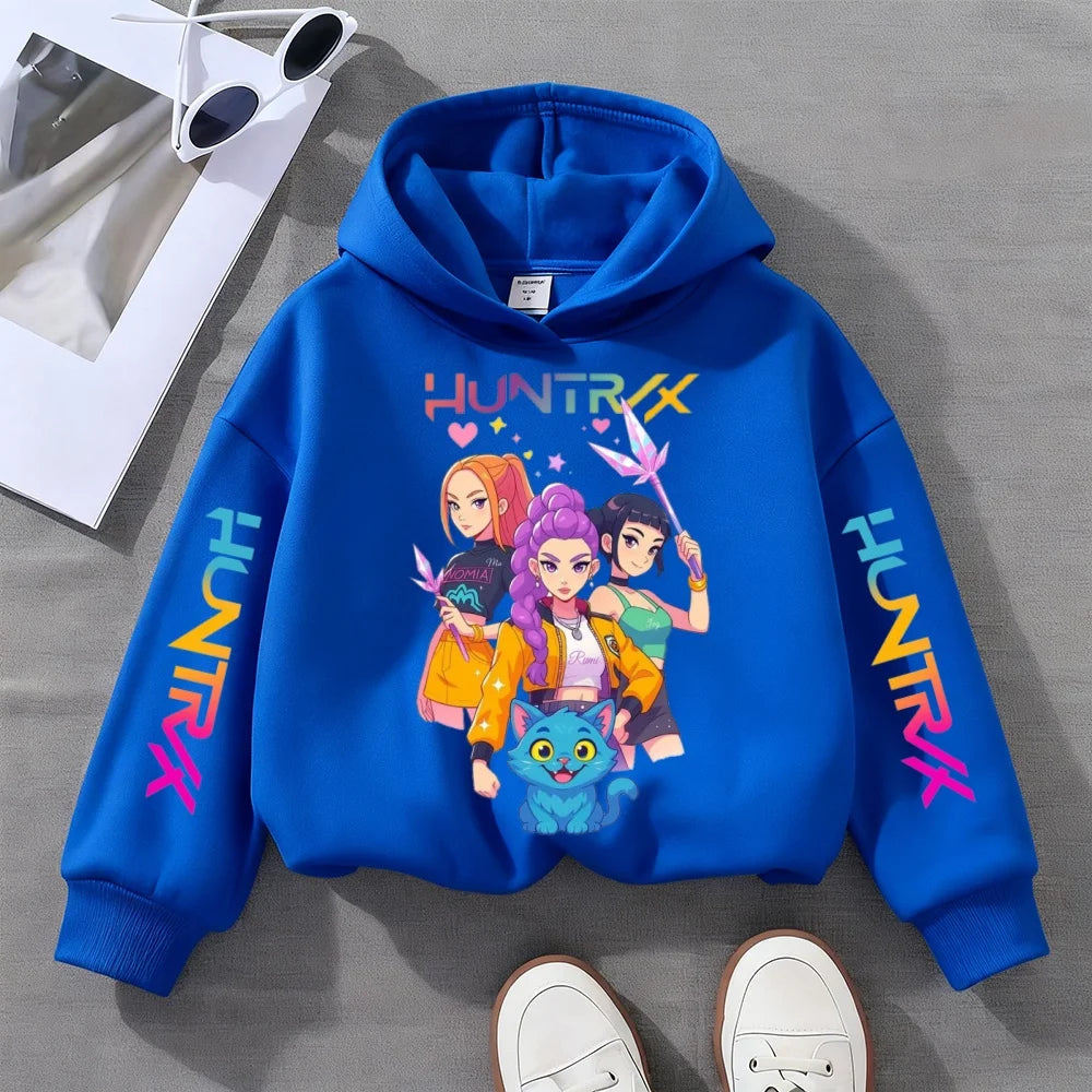2025 Fall/Winter KPop Demon Hunters Hoodie – Cute Fashion Sweatshirt for Girls, Children's Clothing