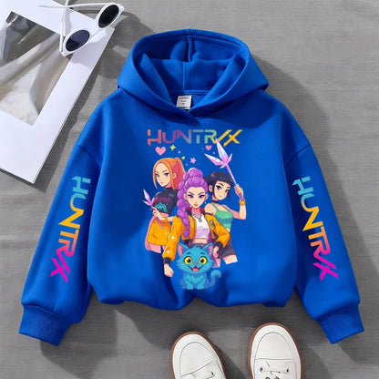 2025 Fall/Winter KPop Demon Hunters Hoodie – Cute Fashion Sweatshirt for Girls, Children's Clothing