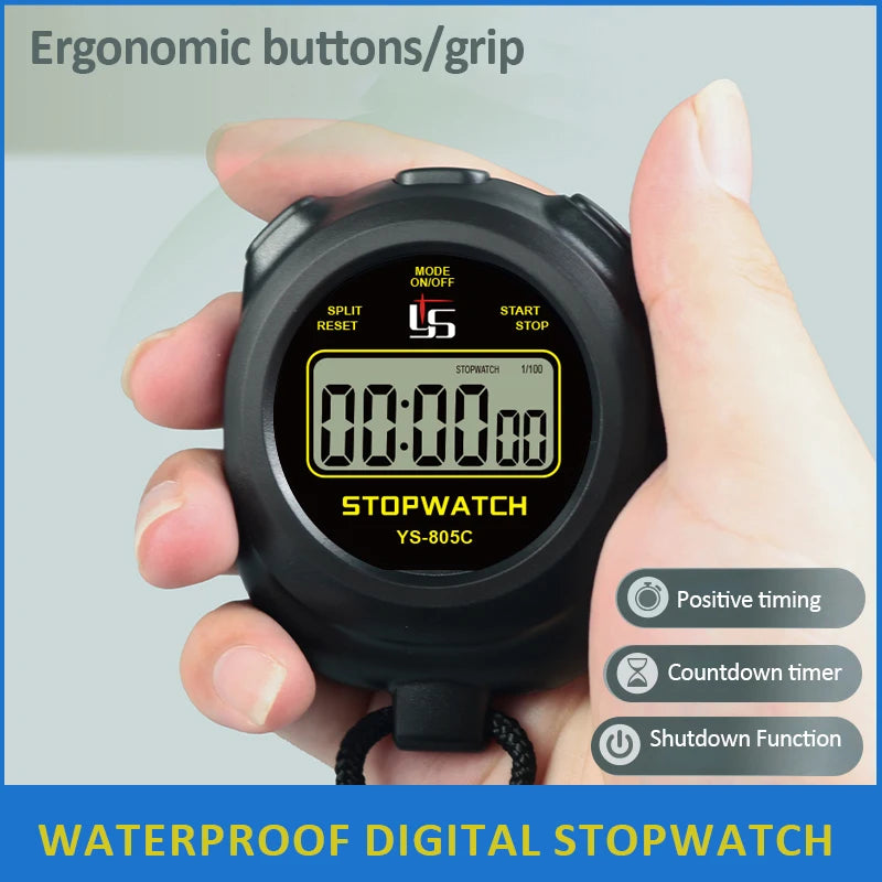 Professional Digital Pocket Stopwatch – Handheld Chronometer Timer with 0.01s Precision for Outdoor Sports & Training