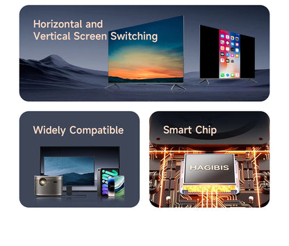 Hagibis Wireless HDMI Display Dongle Adapter – 4K@60Hz Wireless Extender for Laptop, PC, Smartphone, HDTV, Projector, IOS