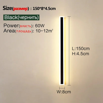Outdoor Wall Lamp – IP65 Waterproof LED Long Corridor & Staircase Light, Balcony, Villa & Garden Entrance Lighting